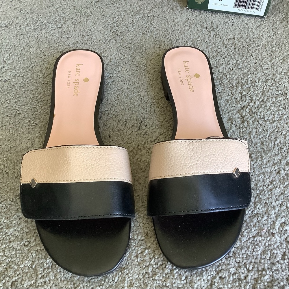 Kate Spade Cafe Black and Tan Women's Sandals, size 9